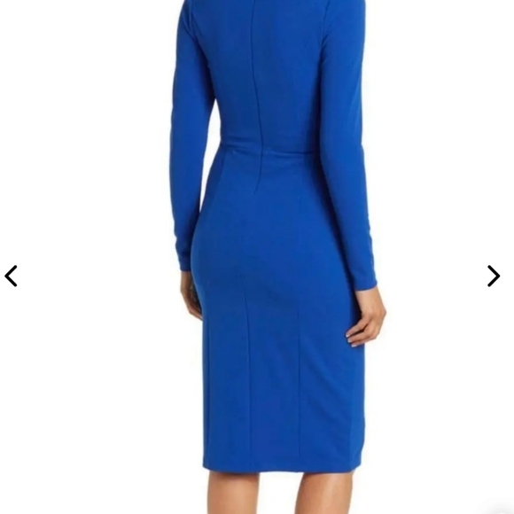 Rachel Rachel Roy Womens Blue Cut Out Knee Length Midi Dress - Picture 2 of 9